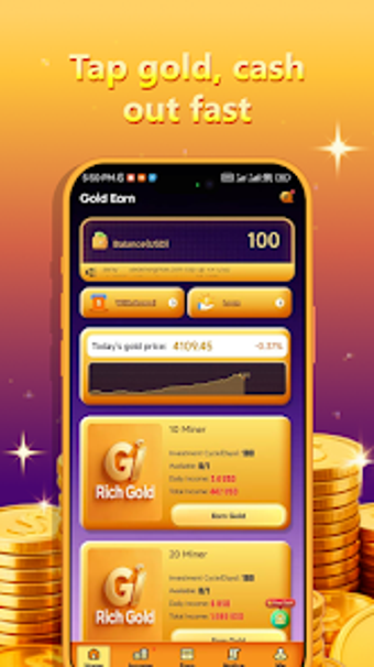 Obraz 0 dla Gold Earn: Tap to Earn Mo…