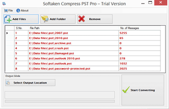 Softaken Compress PST的第0张图片