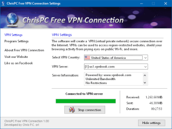 chrispc free vpn connection review