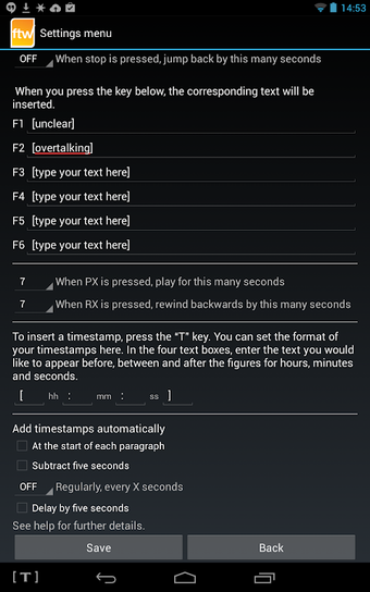 Immagine 0 per The FTW Transcriber