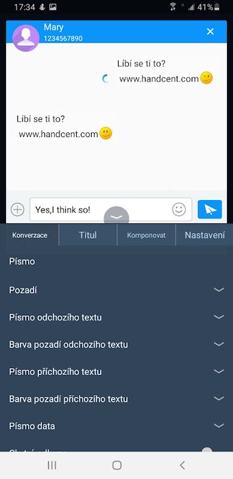 Image 0 pour Handcent SMS Czech Langua…