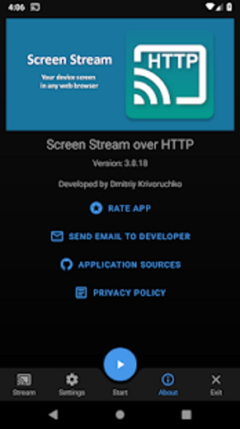 Screen Stream over HTTP