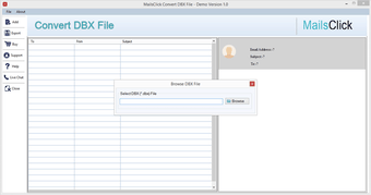 Image 0 for MailsClick Convert DBX Fi…