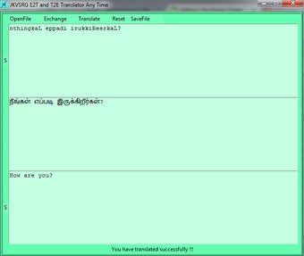 JKVSRG English and Tamil Translator
