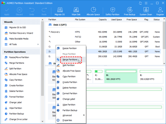 Image 1 for AOMEI Partition Assistant…