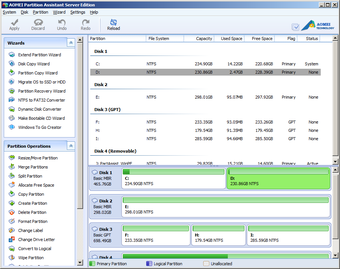 Download AOMEI Partition Assistant Server Edition for Windows