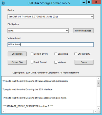 Bild 0 für USB Disk Storage Format T…