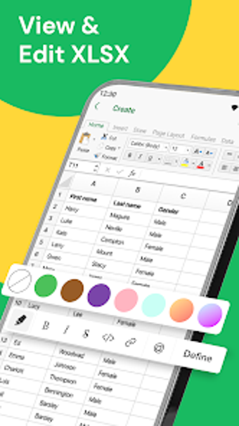 Bild 0 für XLSX Sheets Edit Spreadsh…