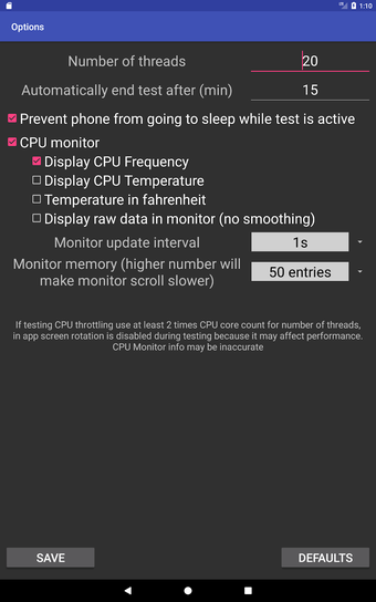 CPU Throttling Test