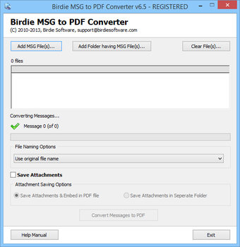Image 0 for Birdie MSG to PDF Convert…