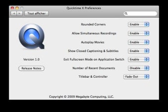 QuickTime X Preferences