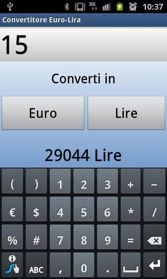 Convertitore Euro-Lira Italia