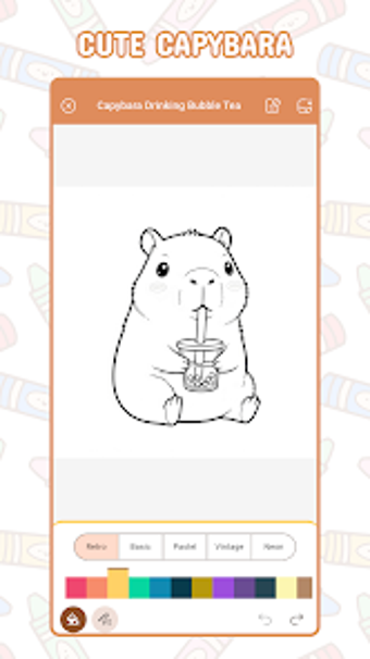 Image 0 for Capybara Coloring Pages G…