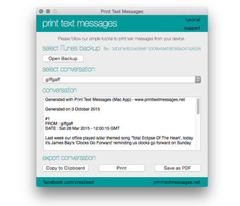 Imagen 0 para Print Text Messages (iPho…
