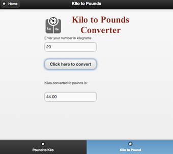 Pounds to Kilograms Converter