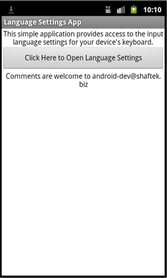 Language Settings App