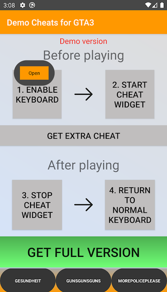 Cheats Keyboard Demo for III