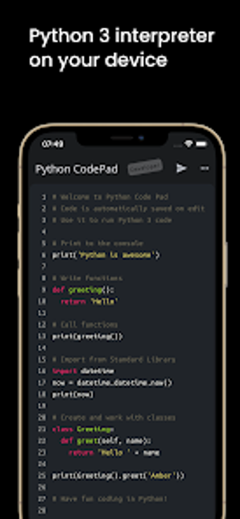Bild 0 für Python CodePad - Compiler…