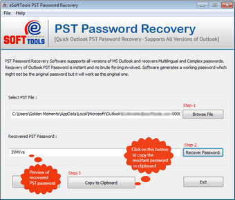 Image 0 pour eSoftTools PST Password R…