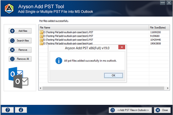 Image 0 pour Add PST File to MS Outloo…