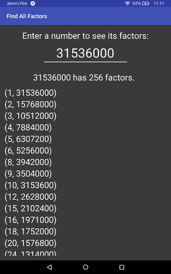 Image 0 pour Factor Calculator