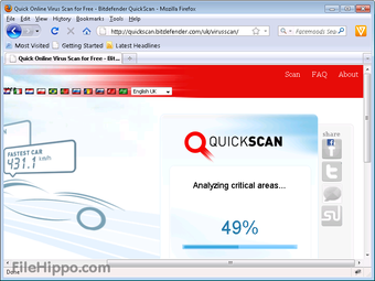 Obraz 2 dla Bitdefender QuickScan