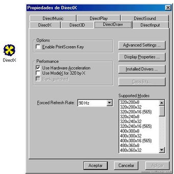 Obraz 0 dla DirectX 8 Control Panel