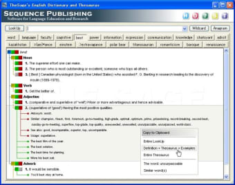 Download TheSage English Dictionary and Thesaurus for Windows