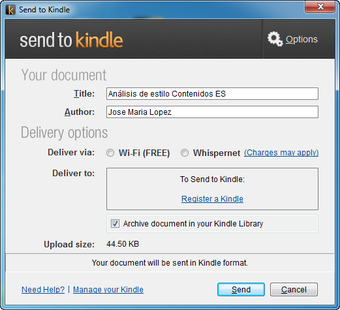Immagine 1 per Send to Kindle