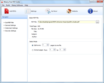 Imagen 1 para Weeny Free PDF Cutter