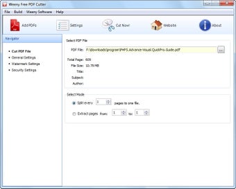 Imagen 0 para Weeny Free PDF Cutter