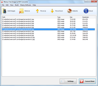 Weeny Free Image to PDF Converter