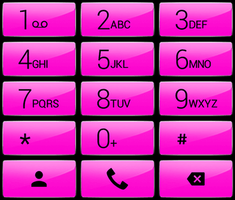 Dialer Theme Gloss Pink drupe