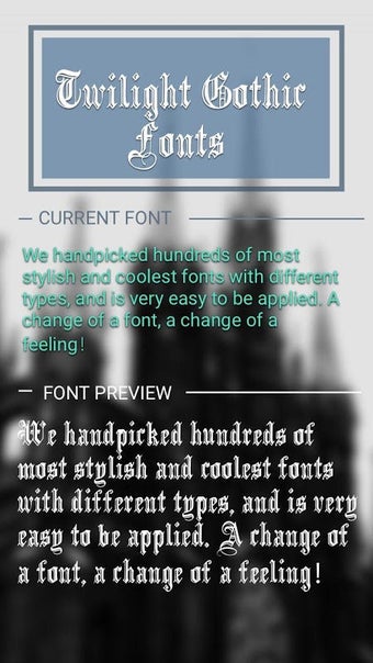 Twilight Gothic Font for …の画像0