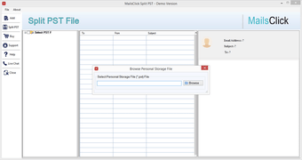Obraz 0 dla MailsClick Split PST File