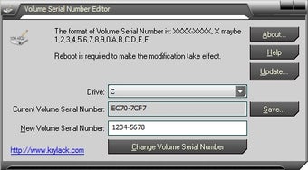 Immagine 0 per Volume Serial Number Edit…
