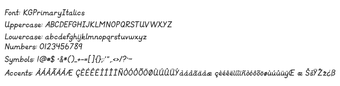 Image 0 pour KG Primary Italics