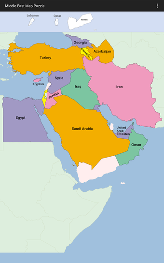 Middle East Map Puzzle