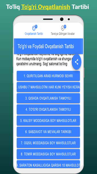Imagen 0 para To'g'ri Ovqatlanish_Sog'l…