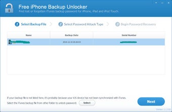 Free iPhone Backup Unlocker