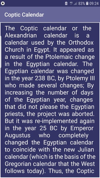 Coptic Calendar