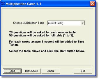 Image 2 for Multiplication Game