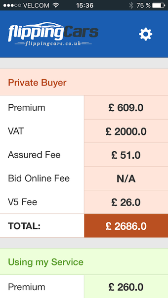 Imagen 0 para Car Auction Fee Calculato…