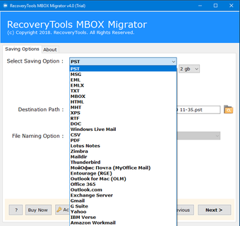 Image 0 for MBOX Migrator