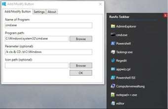 RunAs Taskbar的第0张图片