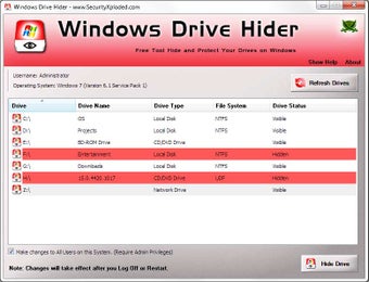 Image 0 pour Windows Drive Hider