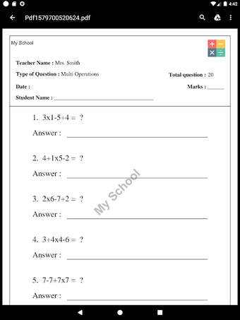 Imagen 0 para Math Tests: Questions, Qu…