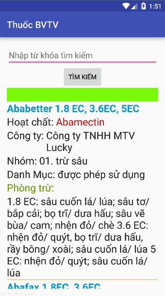 Tra Cứu Thuốc Bảo Vệ Thực Vật (BVTV)