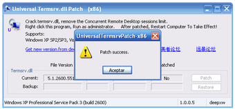 Universal Termsrv.dll Patch