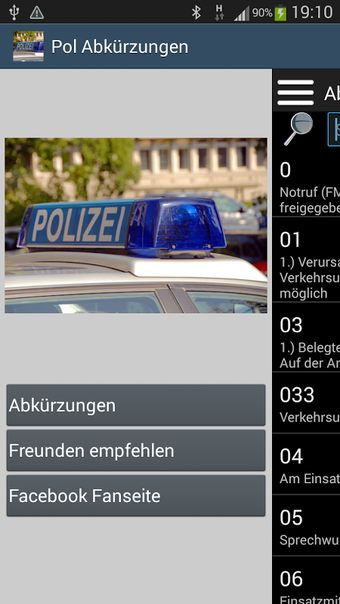 Polizei Abkürzungen